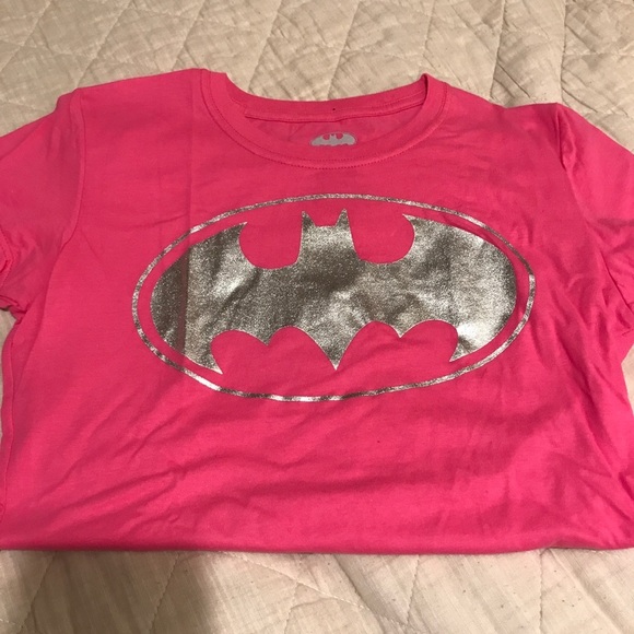 🟣🟣🦇 Pink Batman Tee Shirt - Picture 1 of 6